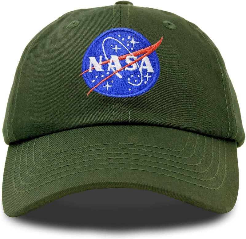 DALIX NASA Embroidered Mens Womens Cotton Dad Hat Baseball Cap Adjustable - Image 1